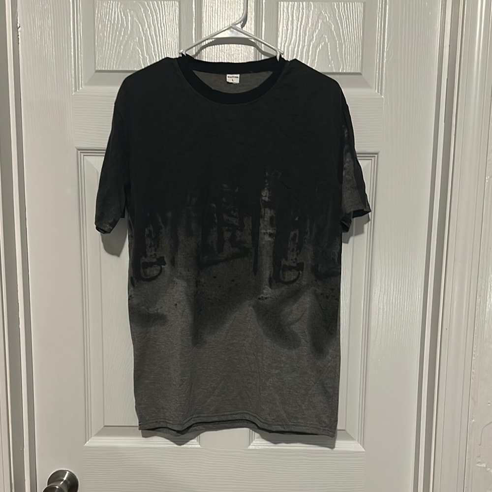 Black and Gray Gradient Short Sleeve Tee